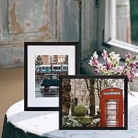 Vista 5 de BESCRCL - Set de 6 marcos de fotos de 11 x 14, color negro. Marcos para mostrar fotos de 8 x 10 con paspartú o de 11 x 14 sin paspartú, marcos