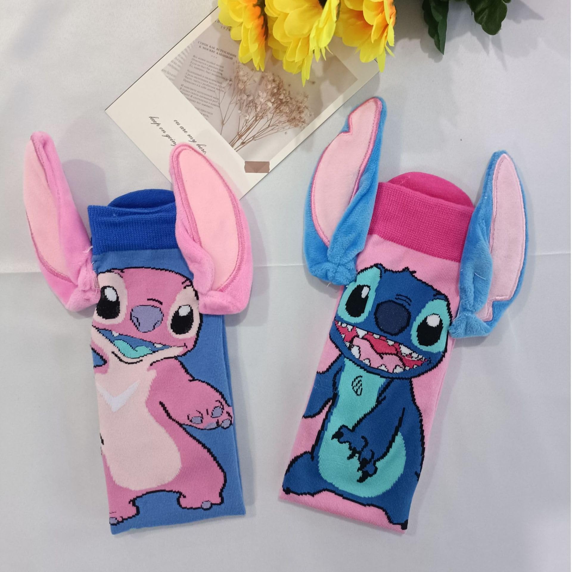 SAMVARDHAN Knee-High Socks Cartoon Design Printed with Fluffy Ears Colorful Socks for kids School Girl & Boy, Breathable,Super Comfortable - Age of 3 to 12 Years - Image 3 thumbnail