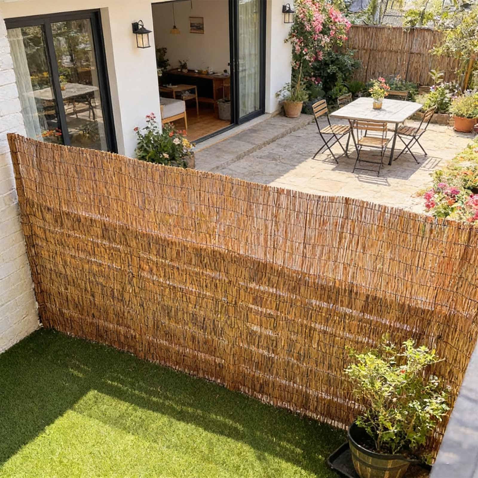 Canisse Brise Vue Bambou 1m 1m20 1m50 1m60 1m80 Hauteur Canisse En Roseau Naturel Cloture Jardin Exterieur Paravent Écran De Balcon Intimité Occultant Clôtures Décoratives(Carbonized,100x250cm)