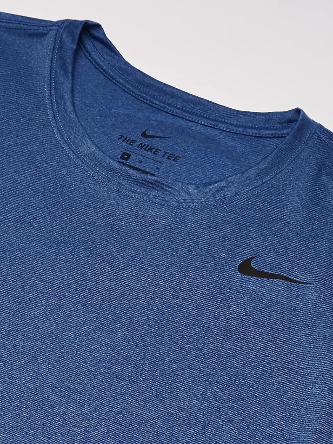 Nike DRY TEE LGD 718833, Light Game Royal Htr/Black, Large