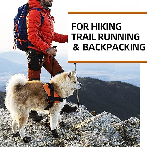 Miniatura 6 de AOKOWN Zapatos para perros de gran tamaño, botas de nieve impermeables para perros grandes, botas de perro y protectores de patas para nieve al aire