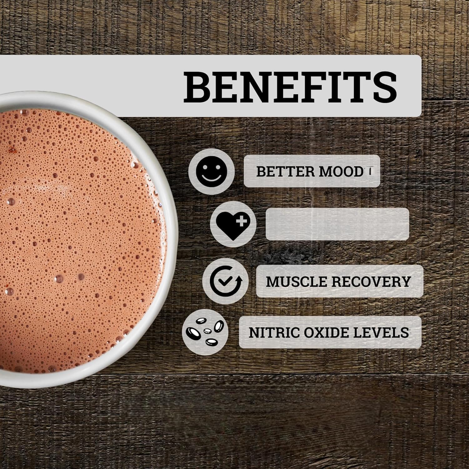 Poudre de Cacao Riche en Flavanols avec 600mg d’Épicatéchine, 10X plus de Flavanols que le Cacao Ordinaire, Soutient l’Oxyde Nitrique & l’Énergie Naturelle