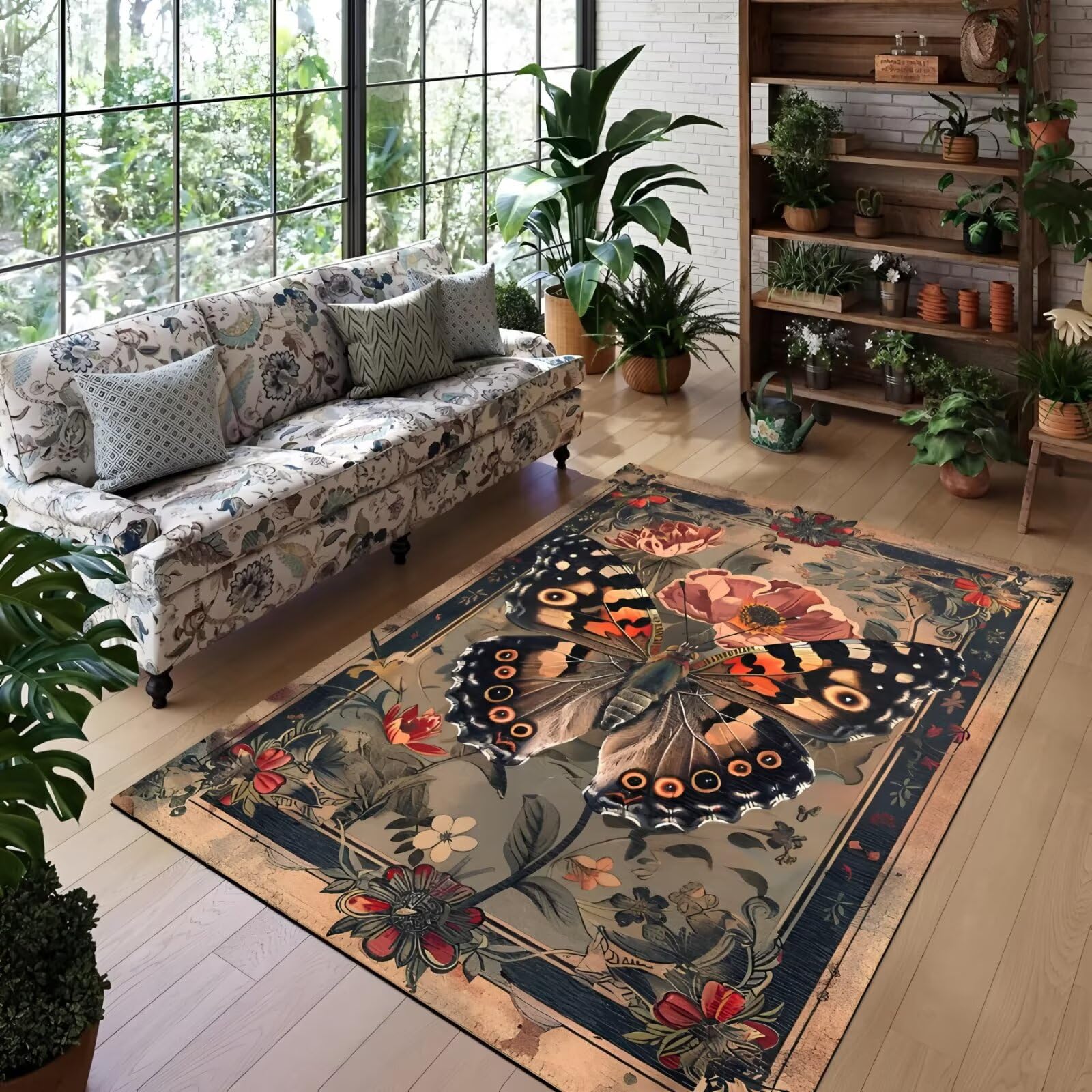Alfombras lavables pelo corto para decorar un salón acogedor y moderno con tonos marrones