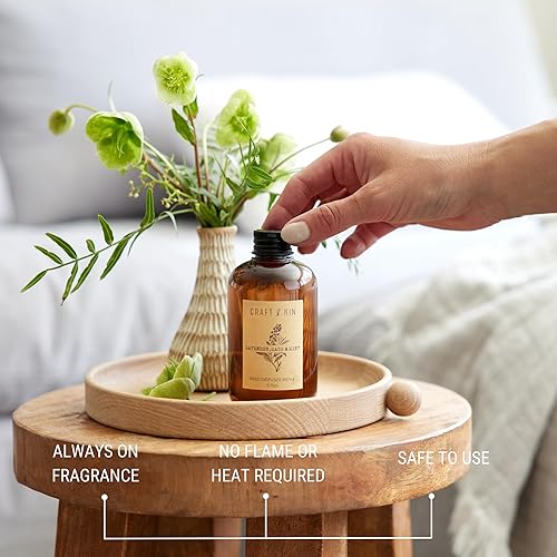 Miniatura 3 de Repuesto de aceite difusor de varillas de lavanda, salvia y menta Recambio de difusor de varillas para difusores Craft & Kin Fragancia casera de