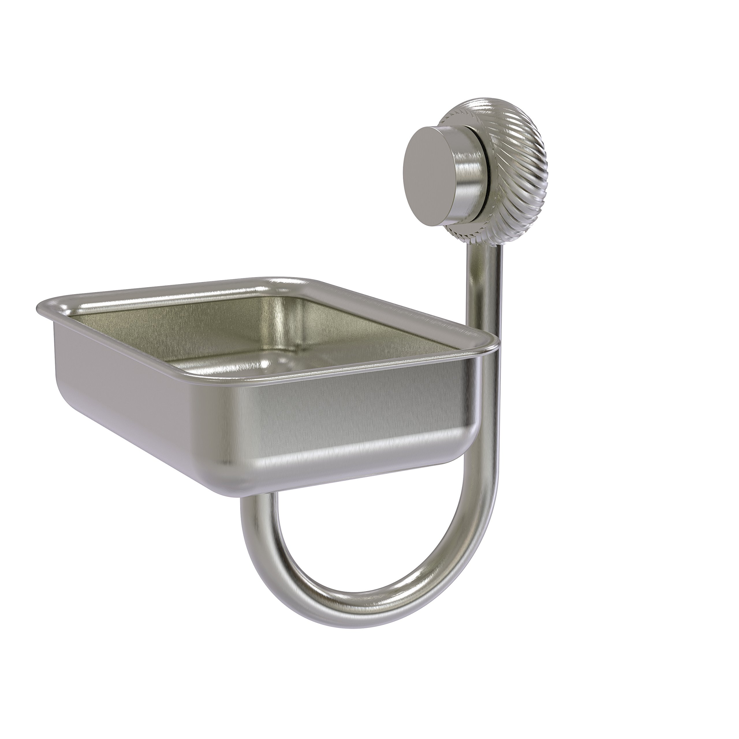 Allied Brass 432T-SN Venus Collection Wall Mounted Twisted Accents Soap Dish, Satin Nickel
