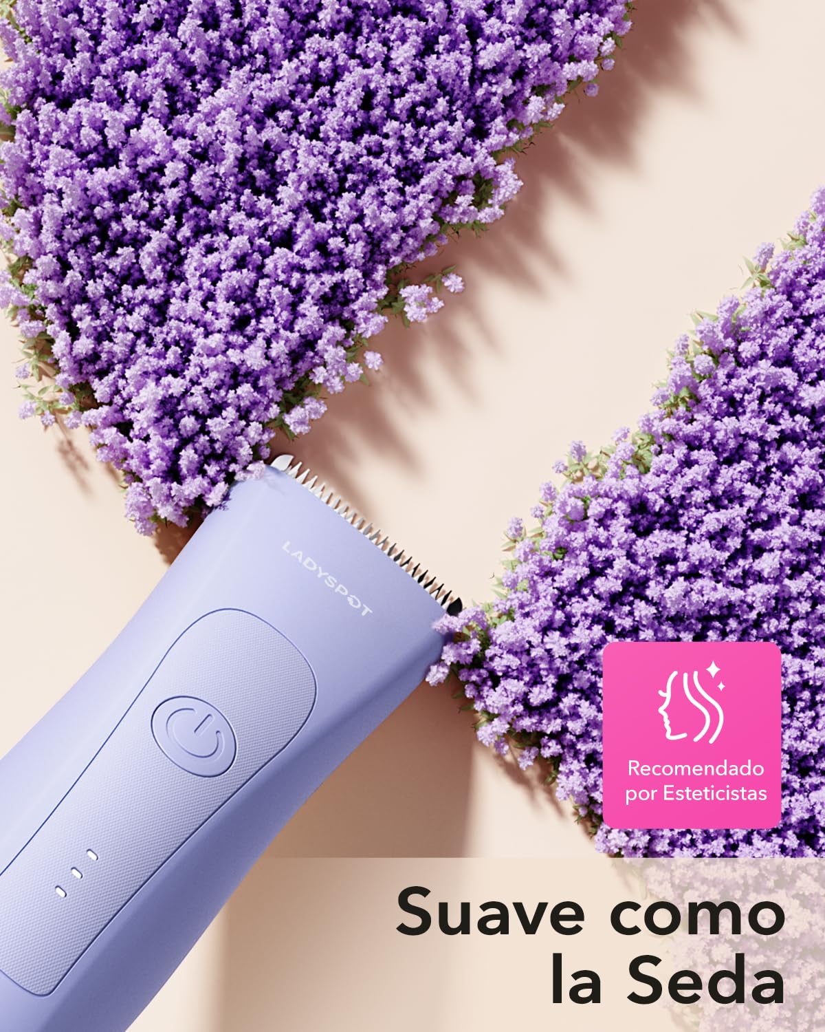 LADYSPOT Afeitadora Mujer, Rasuradora Mujer Zona Intima, Uso en Seco y en Mojad, IPX7 Impermeable, Afeitadora Corporal Recargable, Depiladora Electrica Pubis