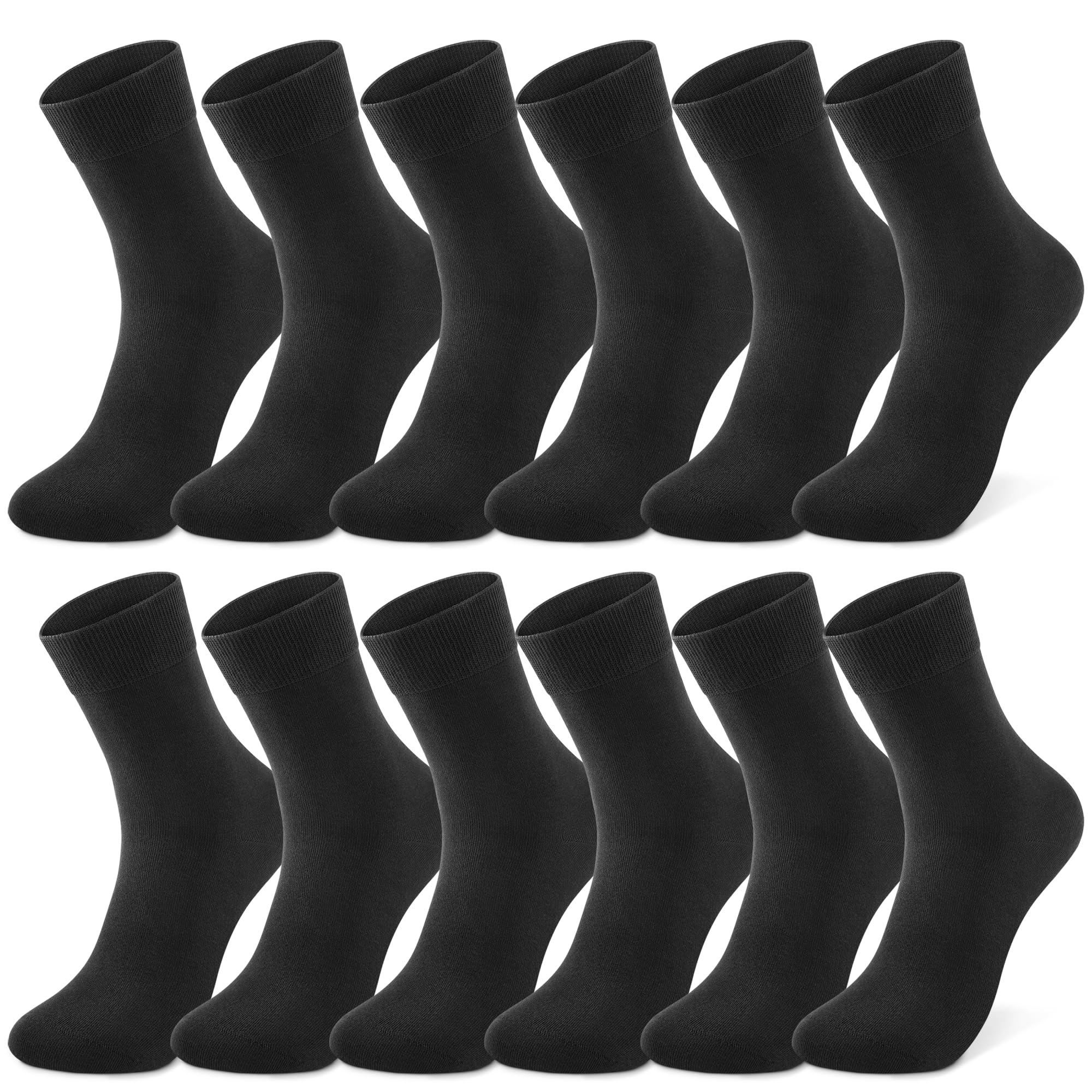 CAMBIVOMens Socks 6 Pairs, Breathable Socks Men Women Insulated Cotton Socks Casual Crew Socks for Work and Casual, Running, Walking