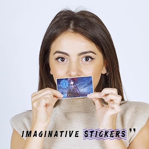 Miniatura 6 de Paquete de 150 calcomanías de anime para niños, adolescentes, lindas calcomanías de juegos de anime de dibujos animados para botellas de agua,