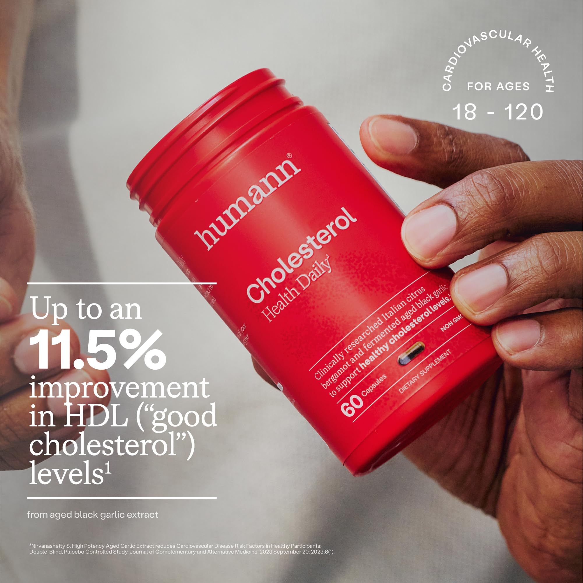 HumanN Cholesterol Health Daily Capsules, Lipid, & Liver Support, 120 Ct — Amazon image 3