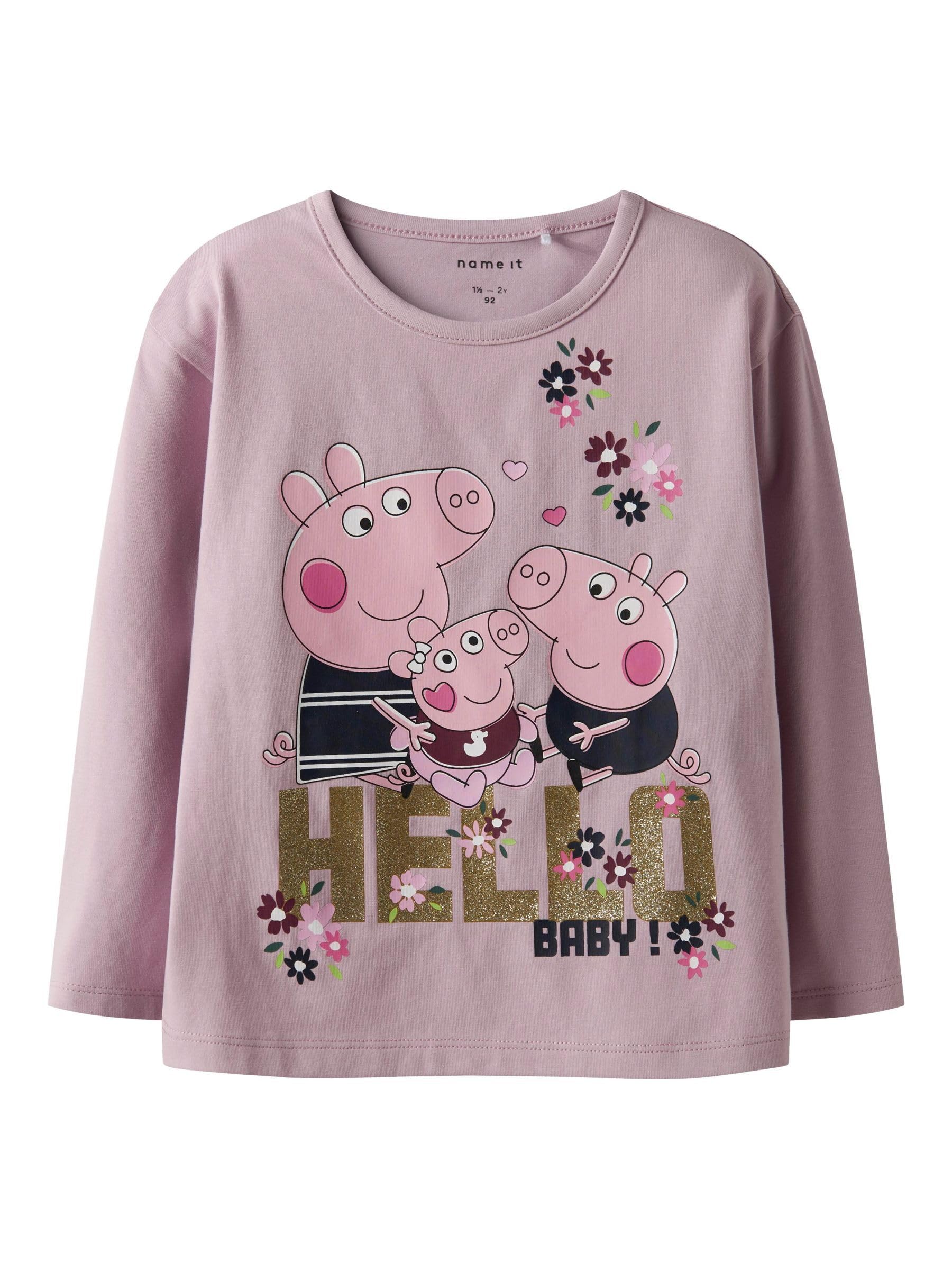 NAME IT Girl Oberteil mit Langen Ärmeln Peppa Wutz