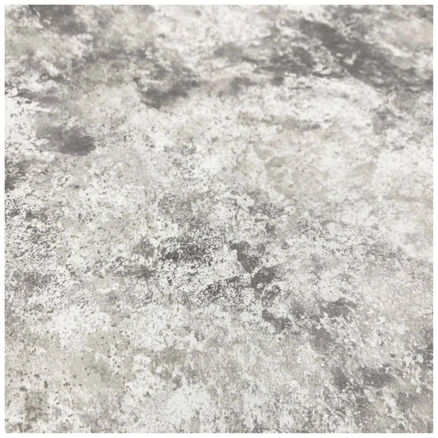 YöL Perico Stone Grey Silver - Industrial Distressed Plaster - Contemporary Versatile Any Room Living Room - Soft Abstract Minimalist - Paste The Paper Wallpaper