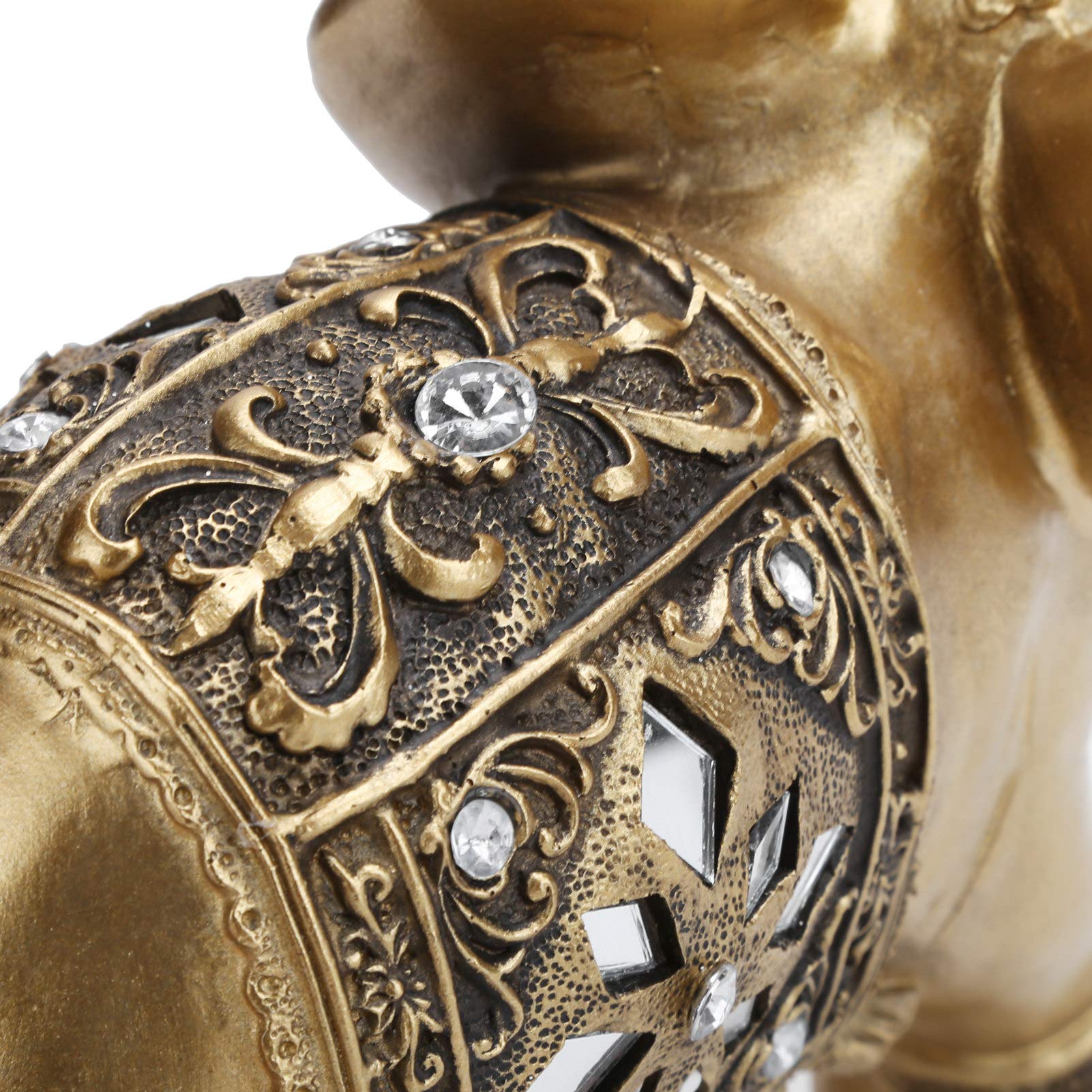 CDQL Statua Dell'Elefante d'oro, Decorazione Scultura Figurina, Incarnazione Dell'Eleganza, Figurina Portafortuna, Decorazione Dell'Elefante Boho per la Casa, Il Bar, L'Ufficio