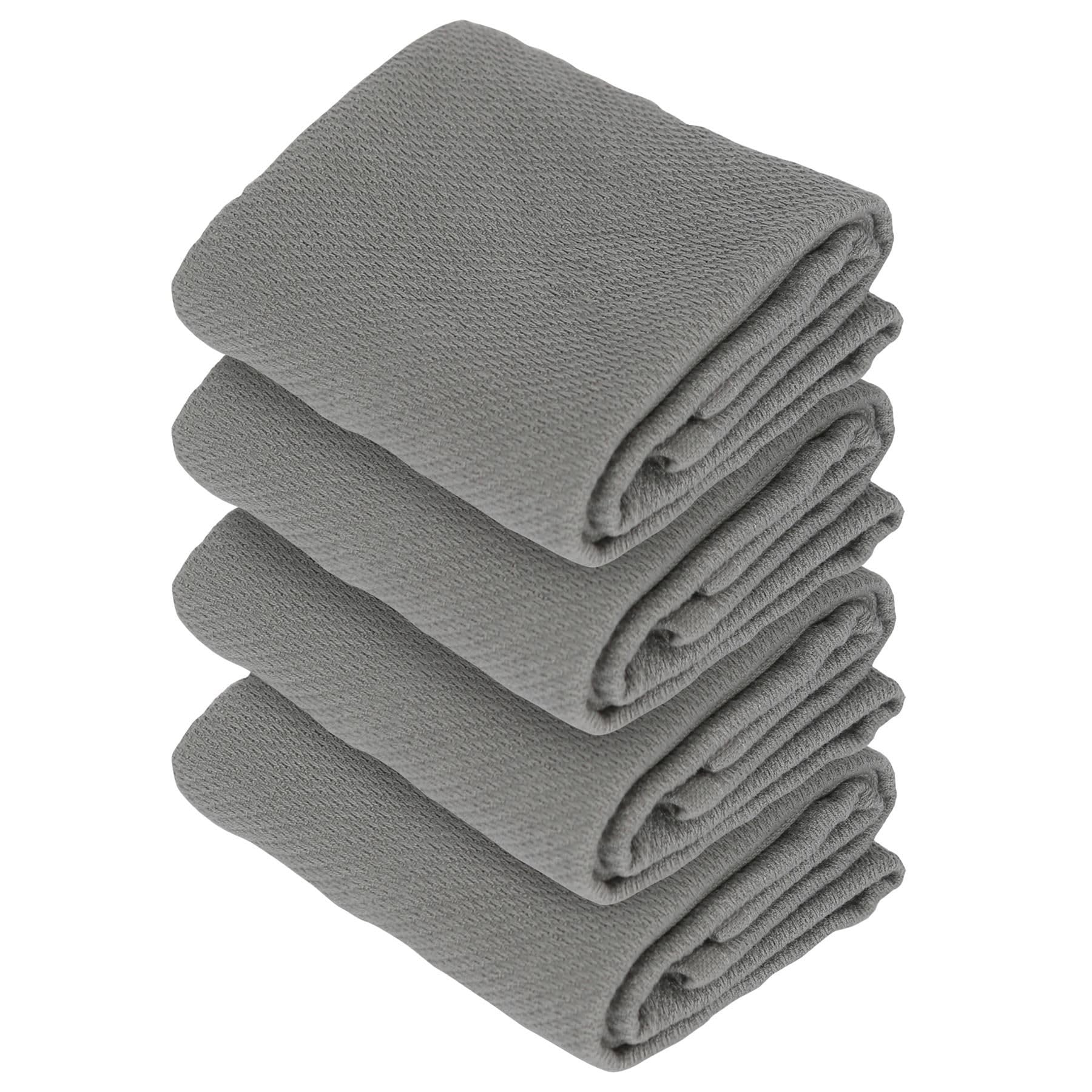 Nicola Spring Deluxe 100% Cotton Tea Towels60Cm X 40CmGreyPack Of 4 from B&Q
