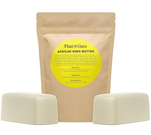 Manteca de karité africana cruda de 2 libras. Barra 100% pura y natural sin refinar MARFIL - Importado de Ghana - Hidratante ideal para el