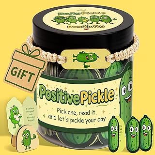 60 Positive Pickle Affirmation Cards Jar