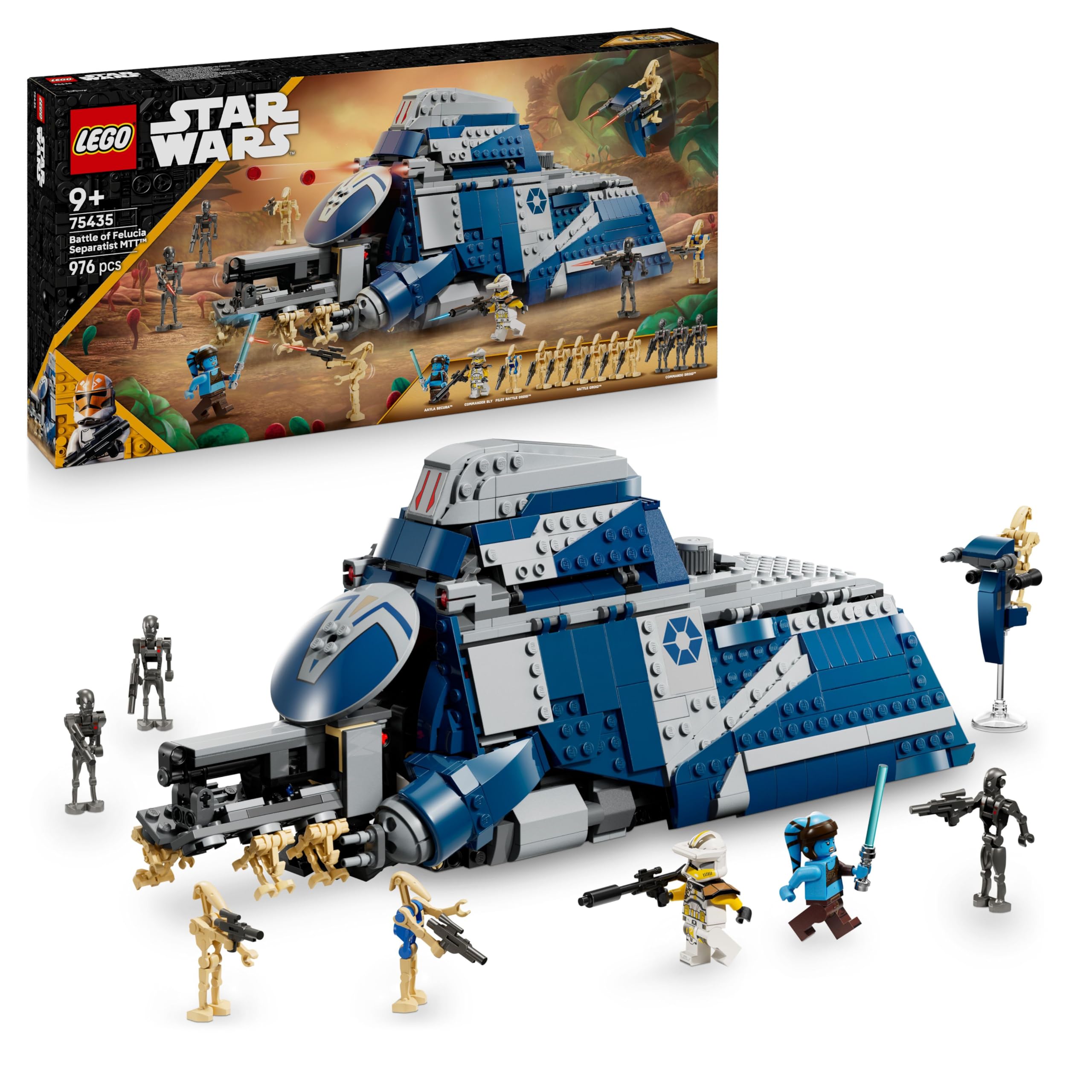 Lego Star Wars 75435 Mtt Separatista Battaglia Di Felucia - Giocattolo Interattivo Con Speeder, 2 Minifigure E 10 Figure Di Droidi - Regalo Per Bambini Da 9 Anni In Su Fan Delle Guerre Dei Cloni-image