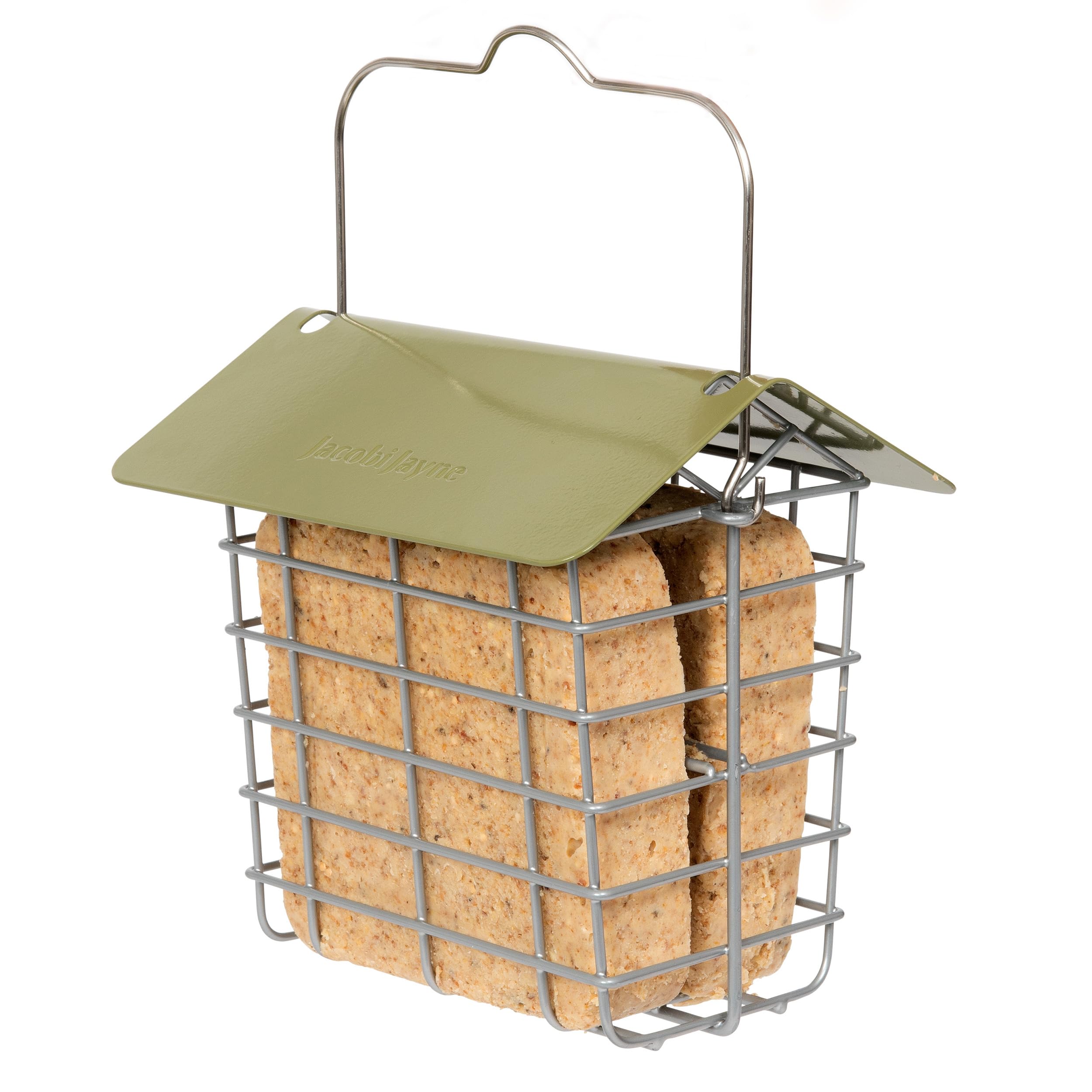 Suet Cake Feeder - Jacobi Jayne® Suet Cake Basket - Holds 2 suet blocks for wild birds - suet block feeders hanging - suet block holder - suet block feeder for small birds only