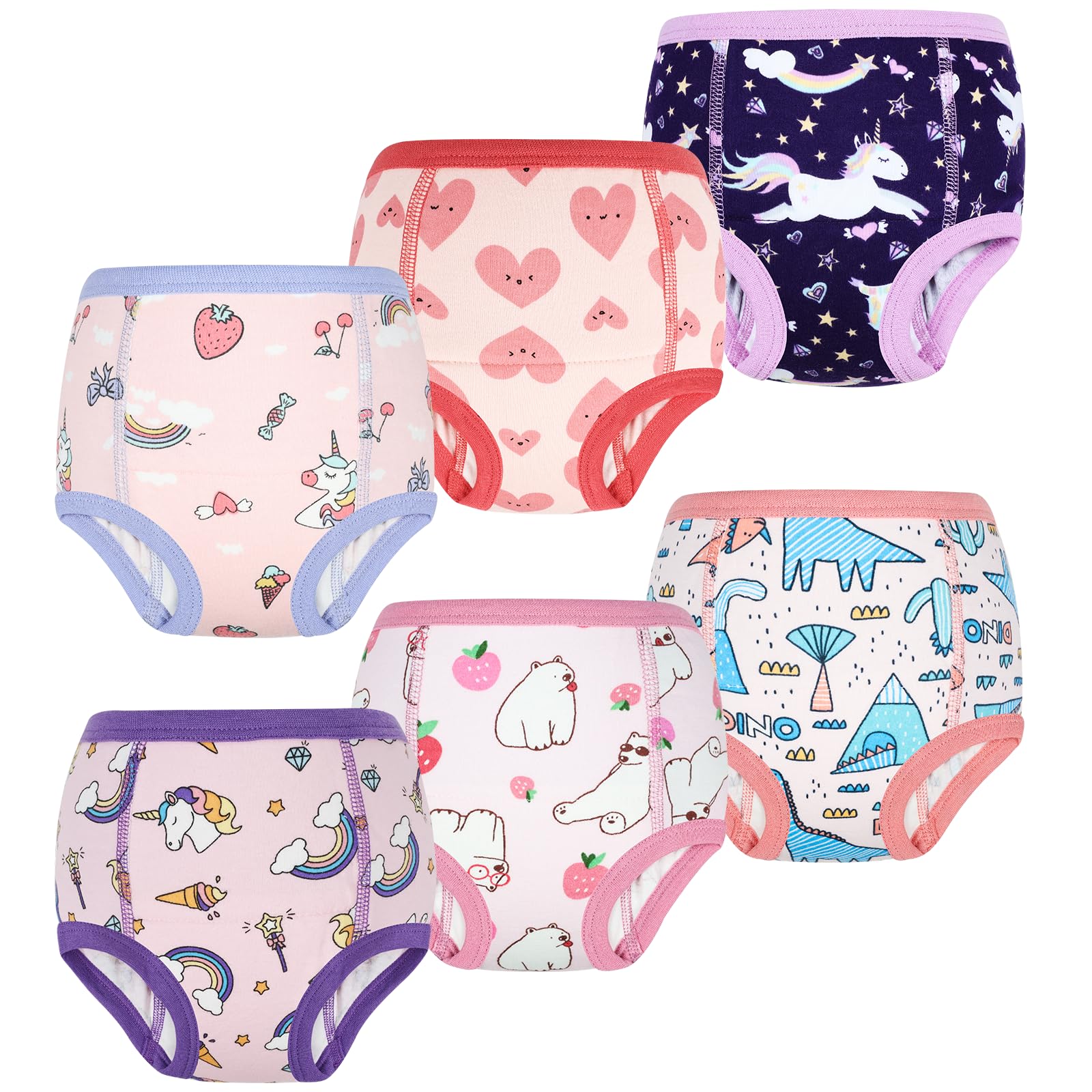 MOEMOE BABY Töpfchen Trainingshose Kinder 6 Stück Trainings Unterhosen für Jungen & Mädchen 2-9 Jahre