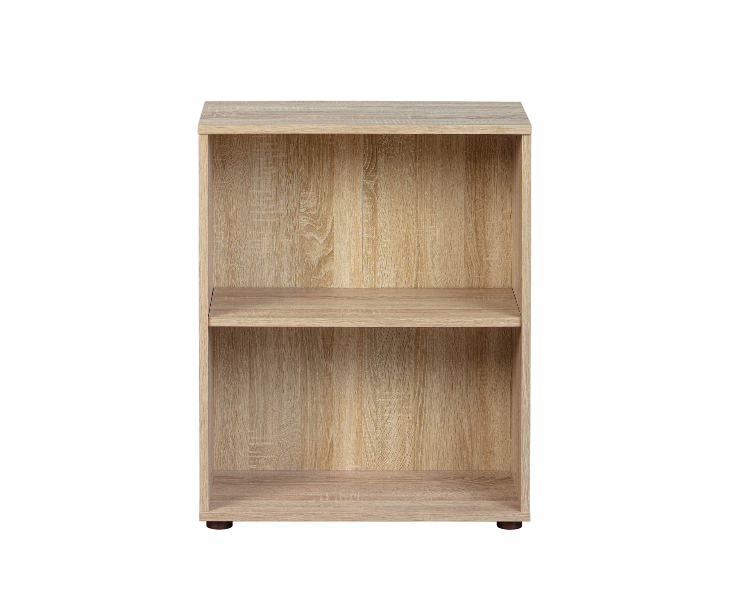 Inter Link - Libreria - Scaffale libero - 2 vani - Ripiani regolabili in altezza - Scaffale in legno - Soggiorno - Studio - Parini 1 - Finitura rovere