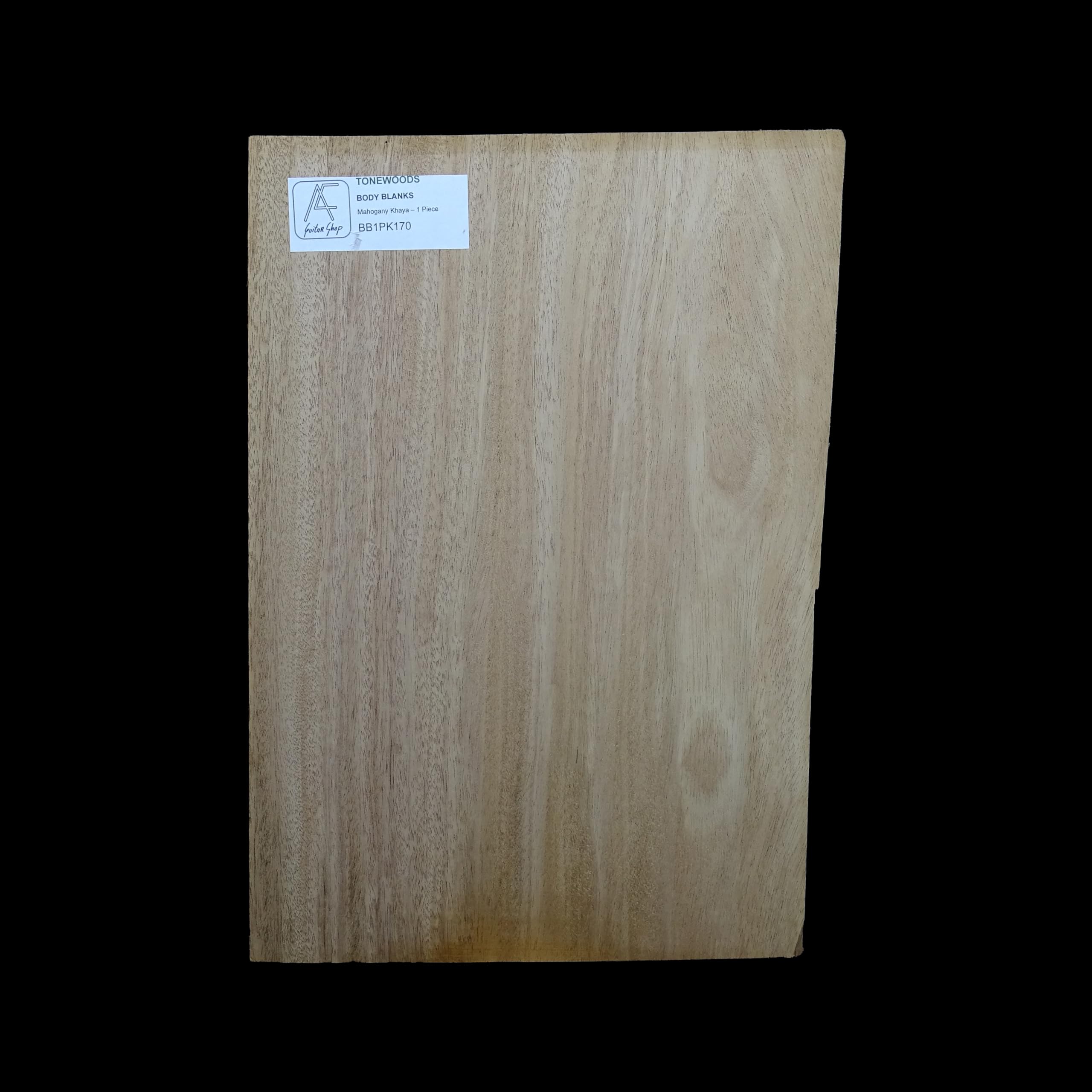 Acajou de Khaya massif pour corps de guitare BB1PK170 bois de lutherie monobloc calibré