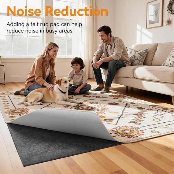 Songrey 8'x10' NonSlip Rug Pad, 1/8 Thick Cushioned