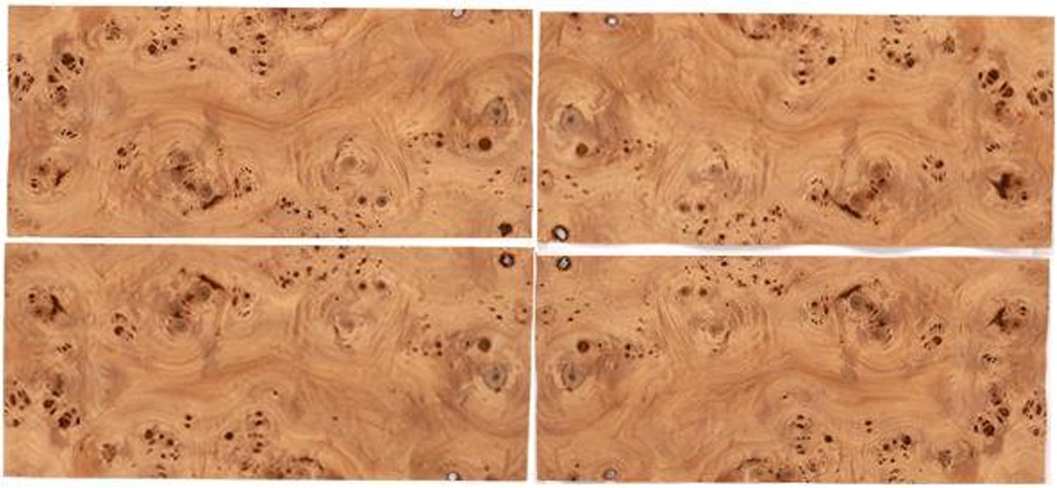 Sauers Mappa Burl Veneer 8" X 18" Sequence Matched 4-Piece