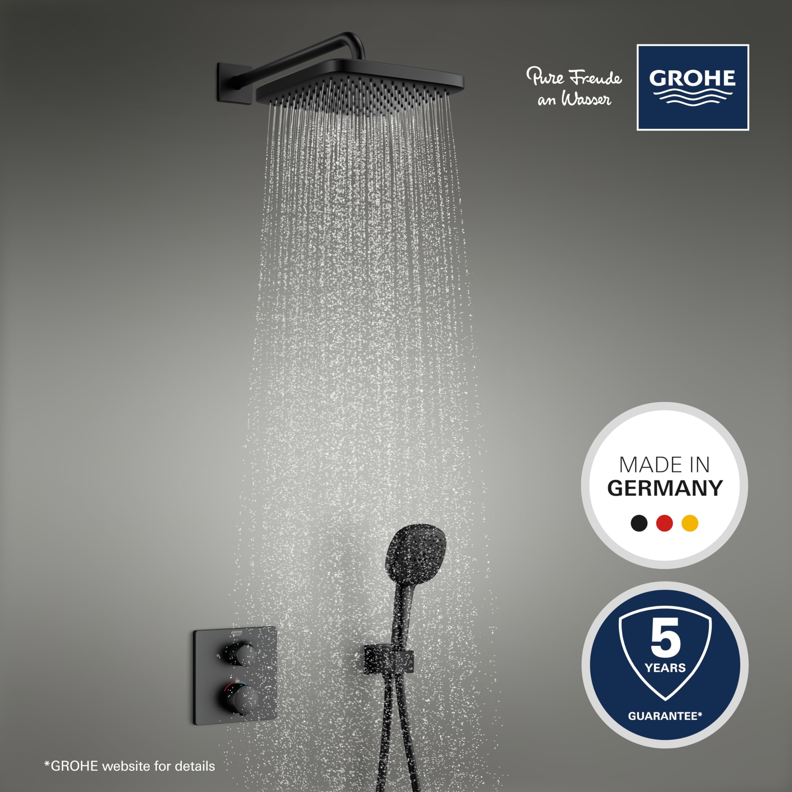 GROHE Precision - Concealed Shower System with Thermostat for 2  