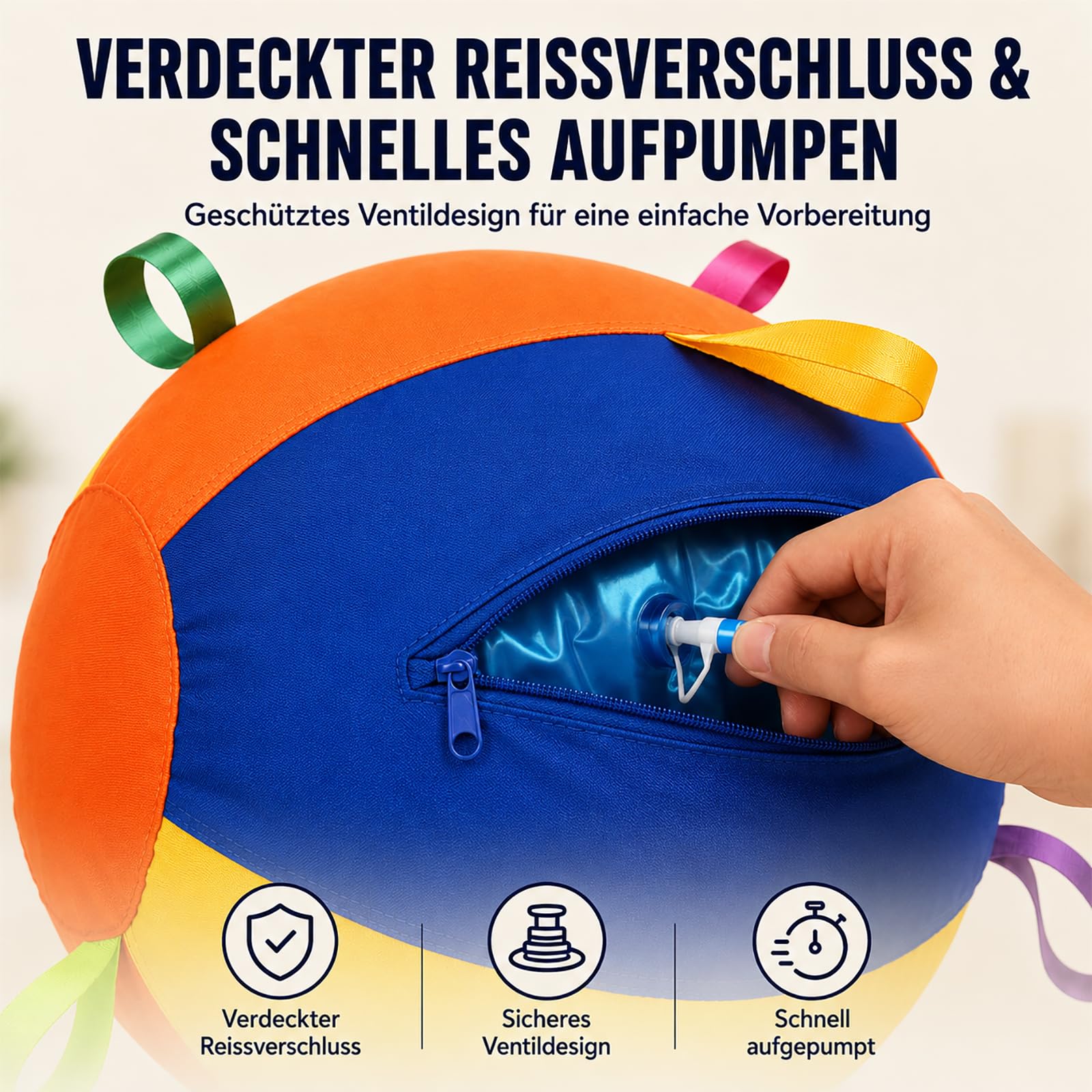 Generisch Herding Ball für Hunde und Herding Ball Hund für Übungen, Hundeball Groß Sowie Bälle für Hunde für Draußen, Robuster Hüteball für Viel Bewegung im Garten Hinter Dem Haus (E, 55c'm)