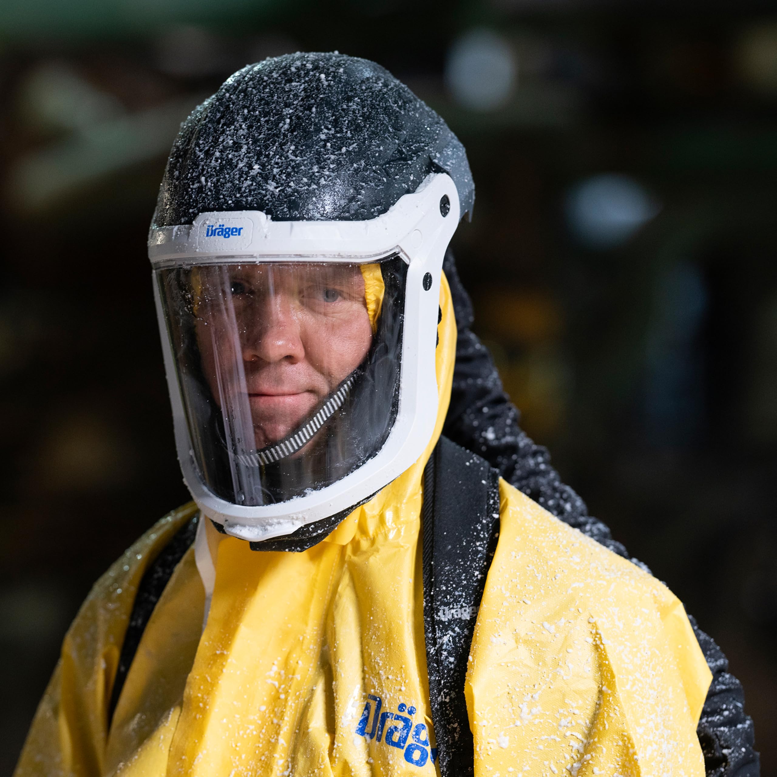 Dräger SPC 4400 Combinaison de sécurité jetable Contre des poussières et des liquides en CPM avec Haute résistance Chimique | Tenue de Protection Jaune pour Peinture et Produits Chimiques | Taille M