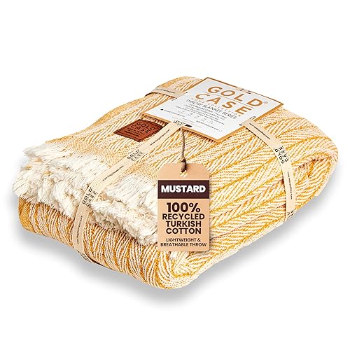 GOLD CASE Throw Blanket for Couch – 100% Recycled Turkish