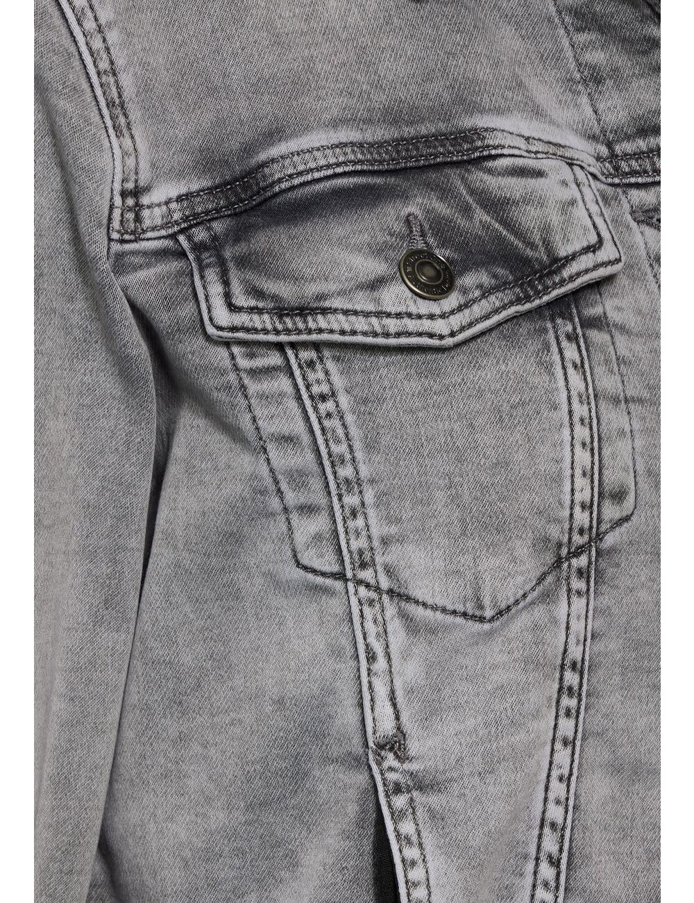 STREET ONE A212250 Veste au Look Jean, Gris Délavé au Hasard
