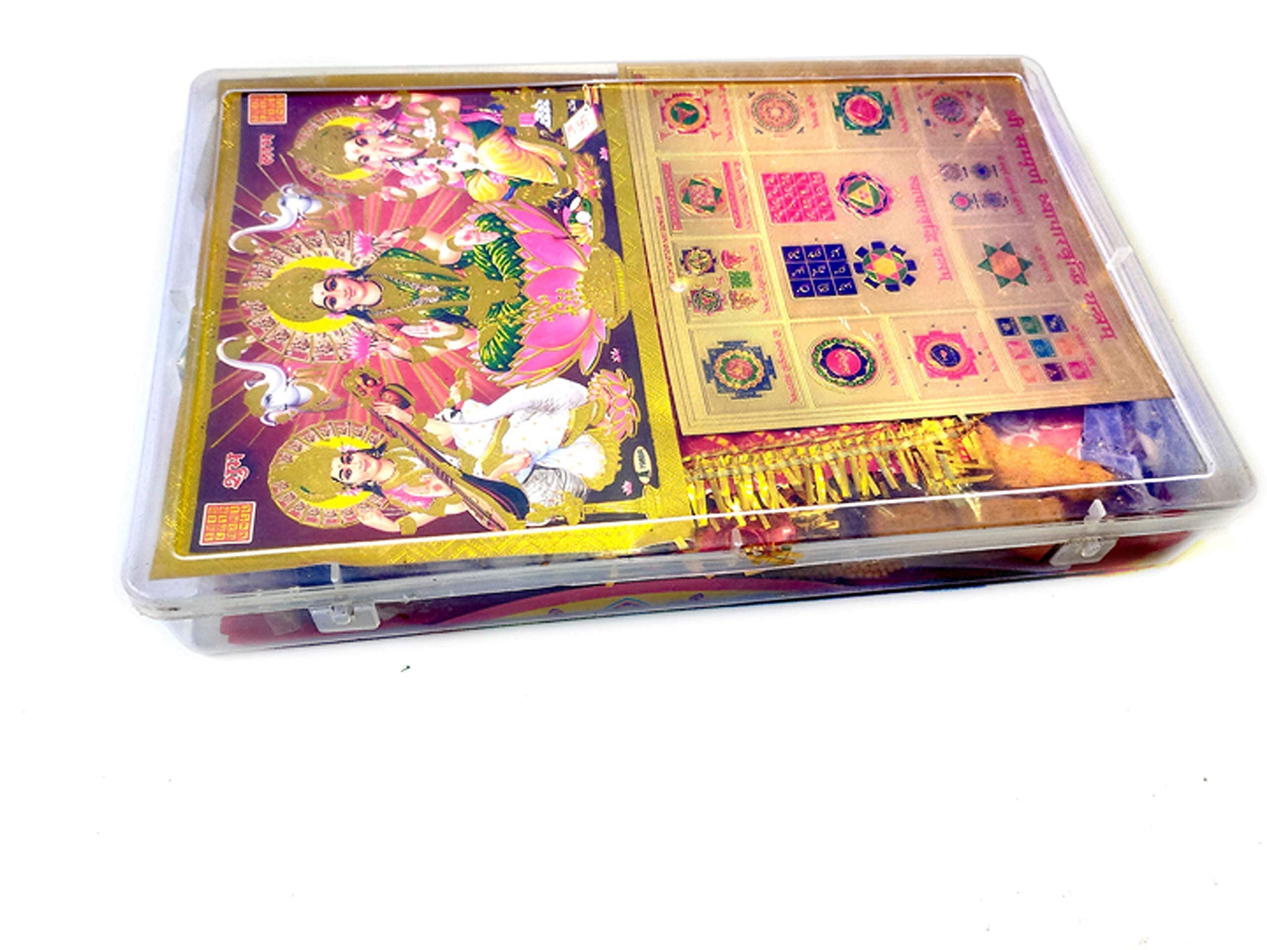 Agnirva Diwali Puja Kit/Laxmi-Ganesh Pooja kit with Laxmi-Ganesh-Sarswati Poster & Kuber Yantra, Diwali Pooja Combo | Complete Pooja Samagri Kit for Navratri, Ganesh Chaturthi and Diwali Pooja 1