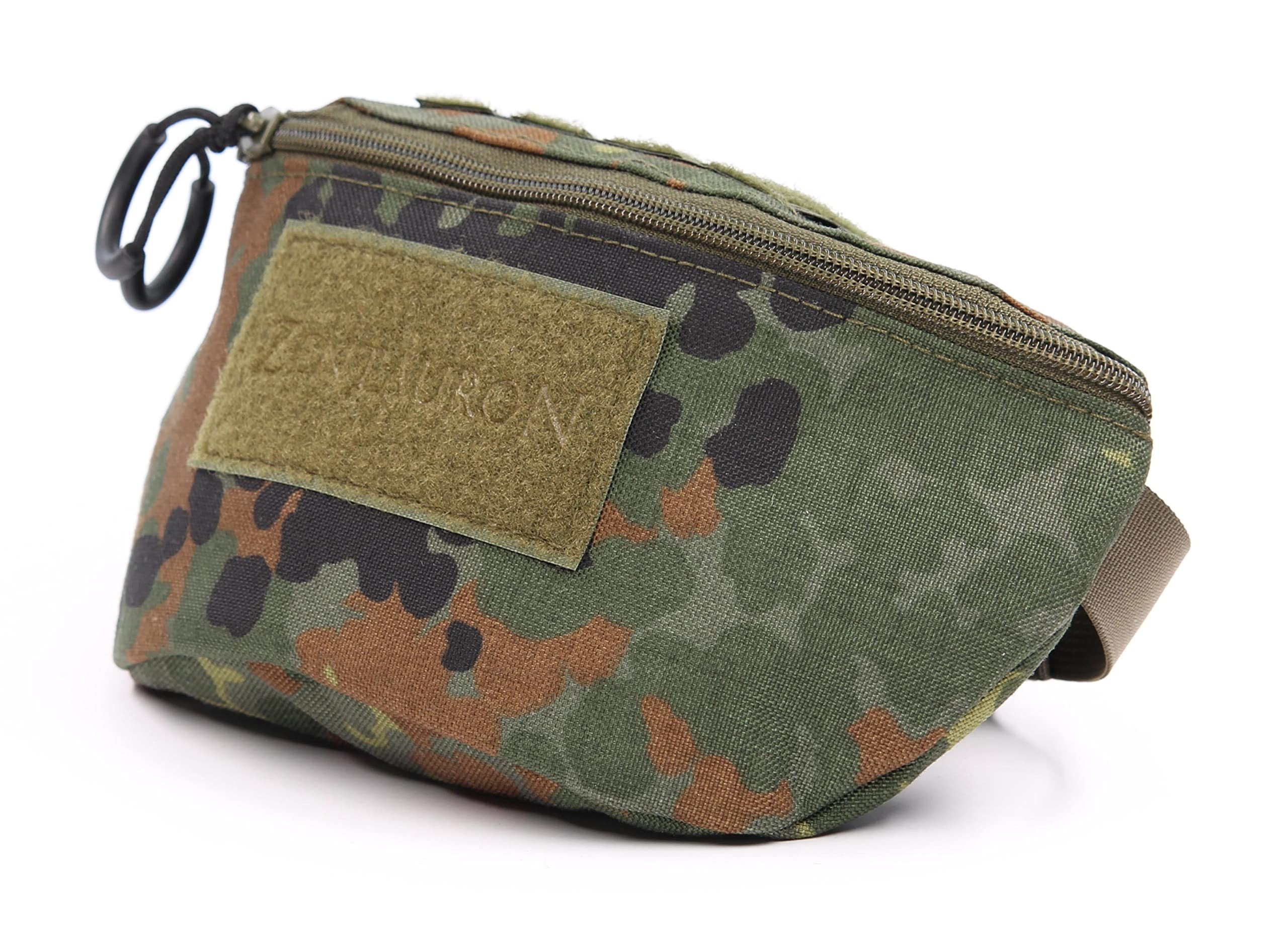 Zentauron Taktische Bauchtasche 1,25L aus Cordura - MOLLE Hüfttasche mit 2 Fächern & Klettfläche für EDC, IFAK & Outdoor - Hüftgurt 70-120 cm - Robuste Gürteltasche für Militär, Wandern & Freizeit