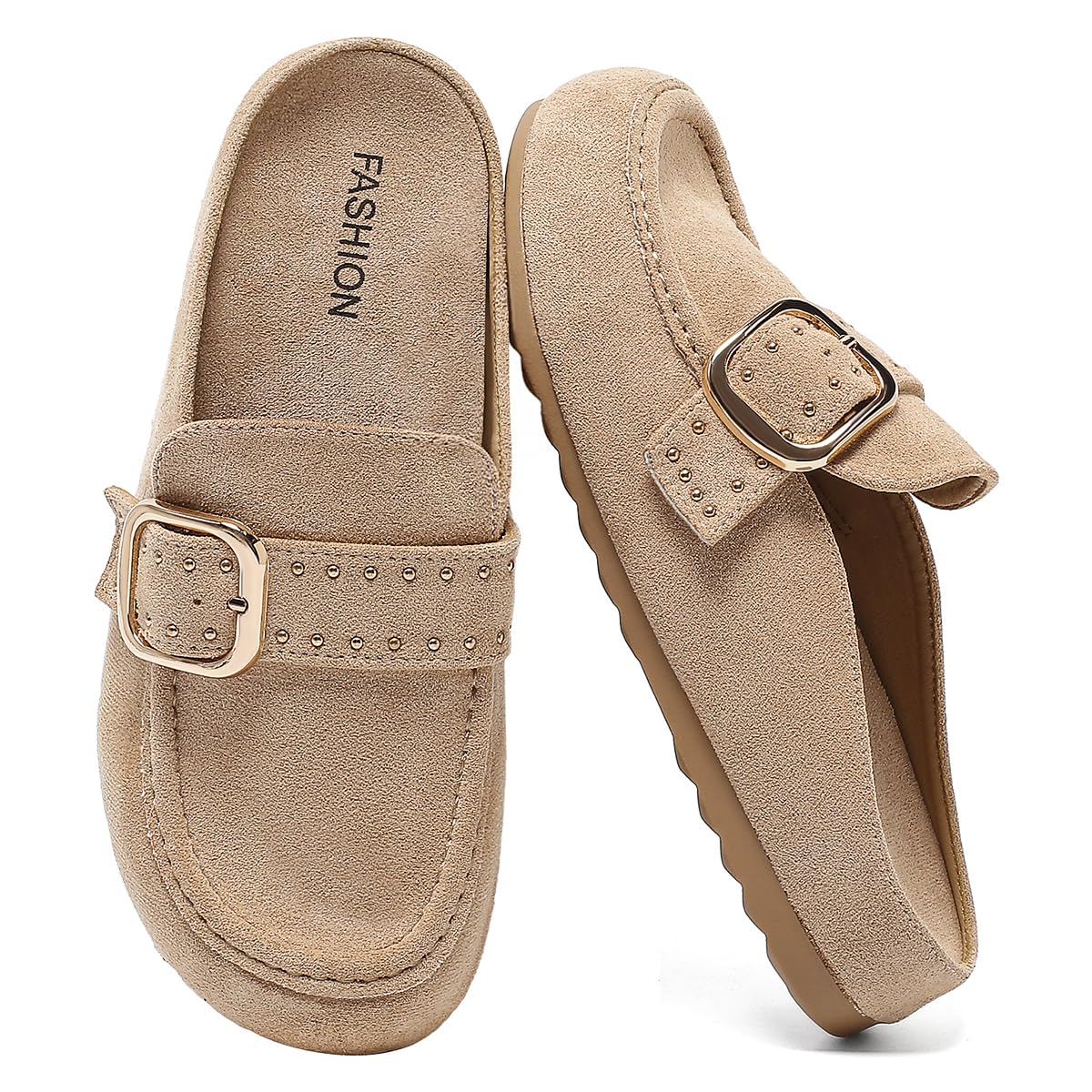 youermei Women's Suede Clogs with Back Strap Cork Footbed Mules Clogs for Women Comfort Memory Foam Slingback Clog Sandals with Adjustable Buckle Slip on Potato Shoes-picture-31