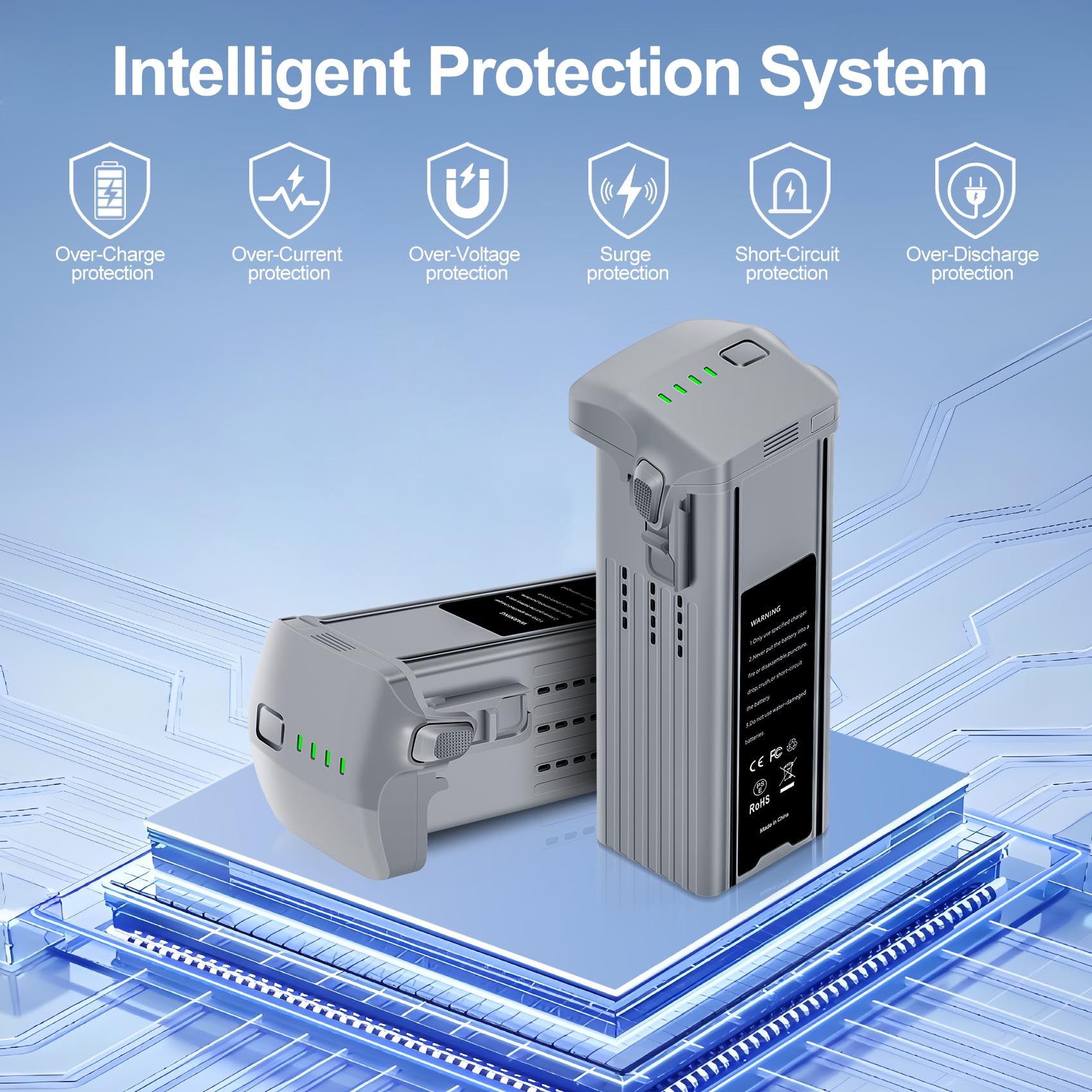 Air 3 Intelligent Flight Akku 1 Stück 14.76V 4241mAh Upgraded Drohnen Akku(45 Mins Max Flight Time) Tragbare Air 3S-Ersatzflugbatterie Vollständig kompatibel mit DJI Air 3 und Air 3S Drohne