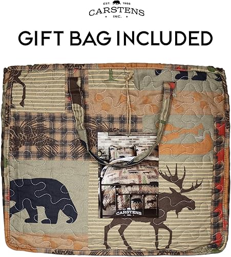 Vista 47 de CARSTENS, INC. Rustic Cabin Country - Juego de ropa de cama de microfibra de 2 piezas, estilo rústico vintage, tamaño individual Rústico Vintage