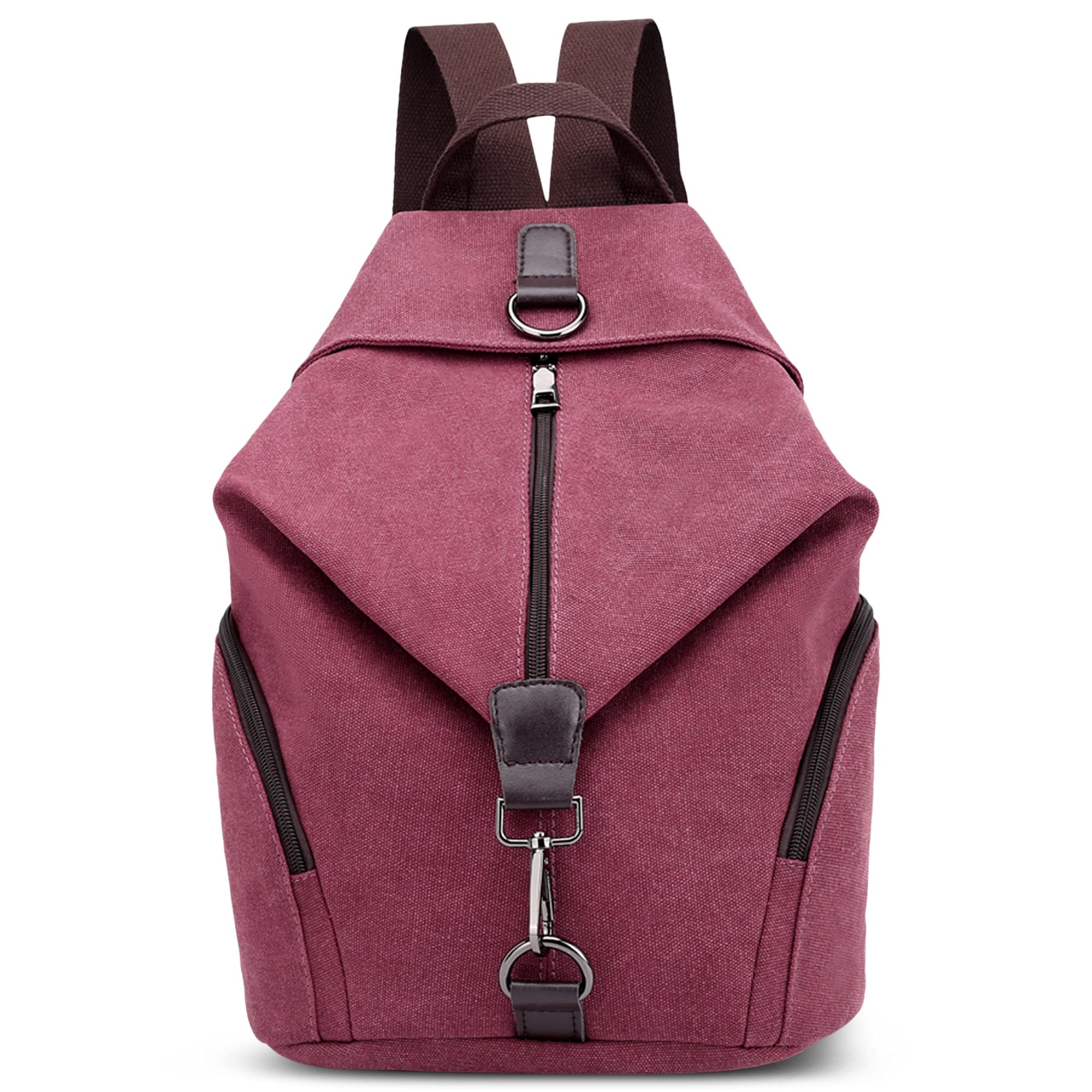 Moda Donna Zaino in Tela Zainetto Borse a Spalla Borsa da Viaggio in Casual Zaino Antifurto Grande Capacità Borsa da Scuola Rosso