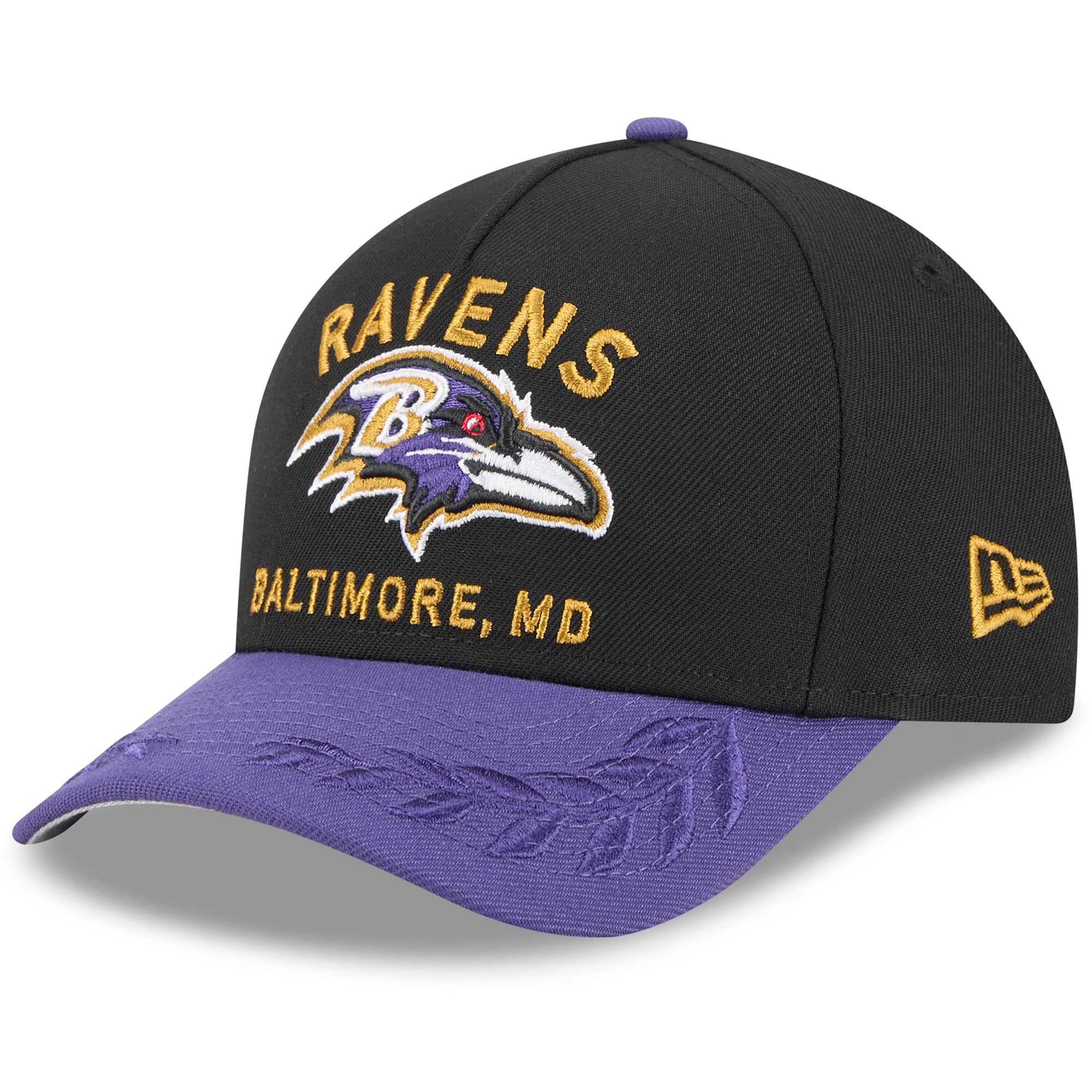 New Era Unisex Black Adult's Nfl Draft 9Forty Nfl Baltimore Ravens Baseball Cap Hat
