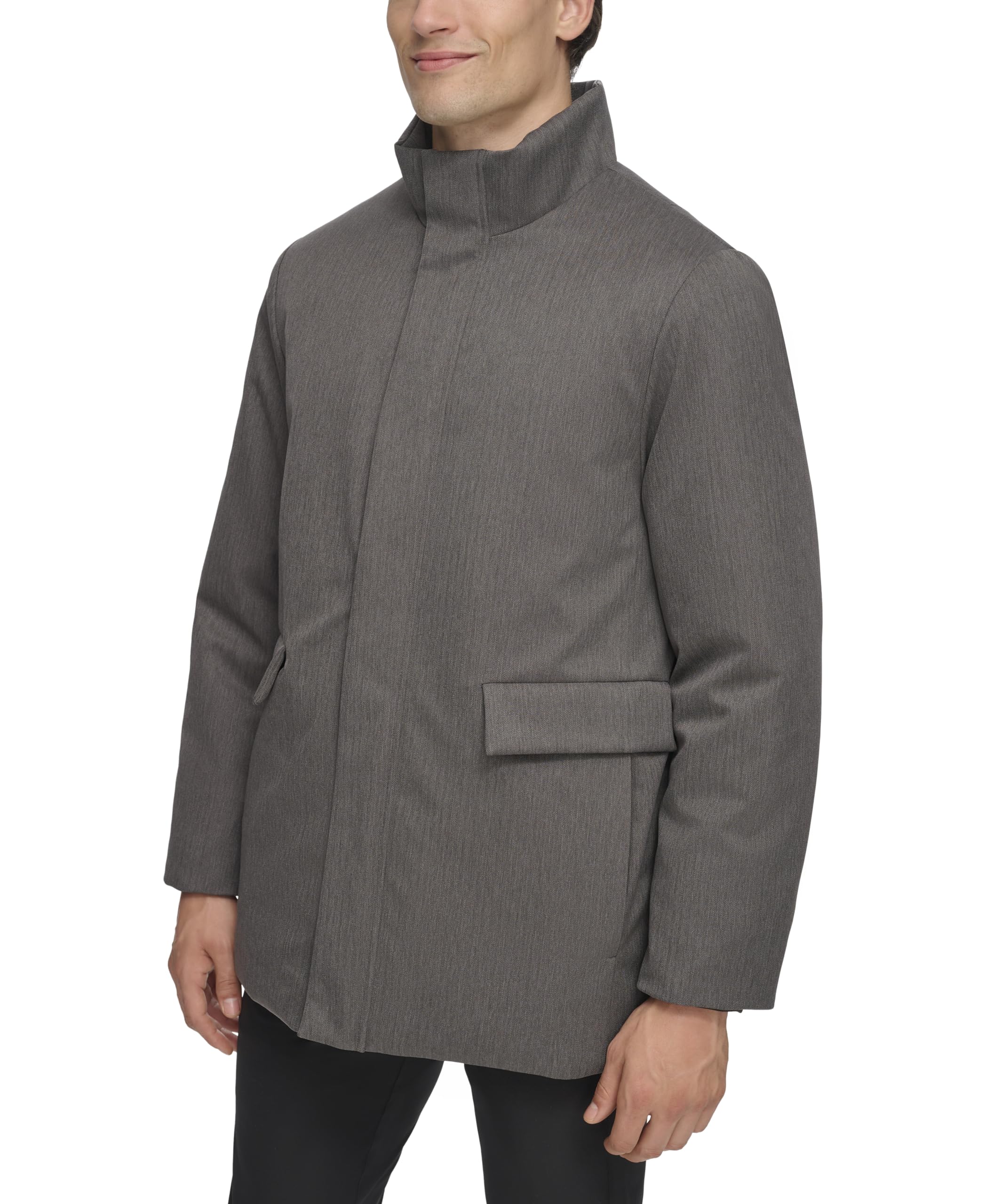 DKNY Men's Padded Walking Coat With Fill