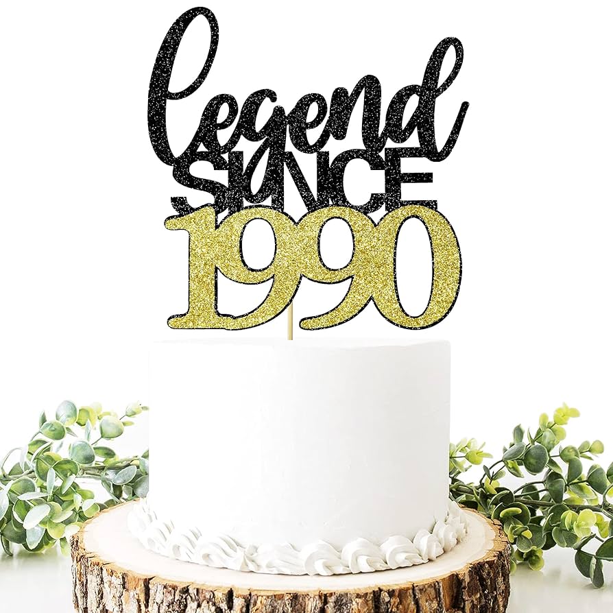 Amazon.com: Migeaks Legend Since 1990 Cake Topper 35th