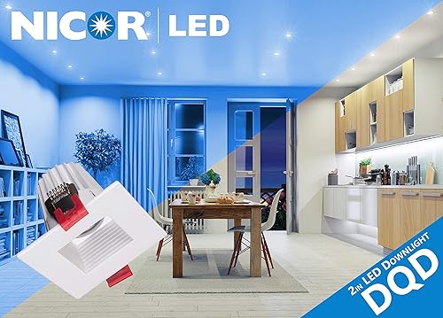 Miniatura 11 de NICOR Lighting DQD211202KWHBF - Focos empotrados LED, color blanco