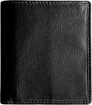 Mens RFID Blocking Luxury Leather Wallet Coin Pocket & Id Window 9cm x 10cm Black