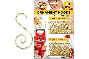 Leafeon 50 Pack S-Shaped Xmas Tree Ornament Hooks: Ultimate Christmas Decor Accessory