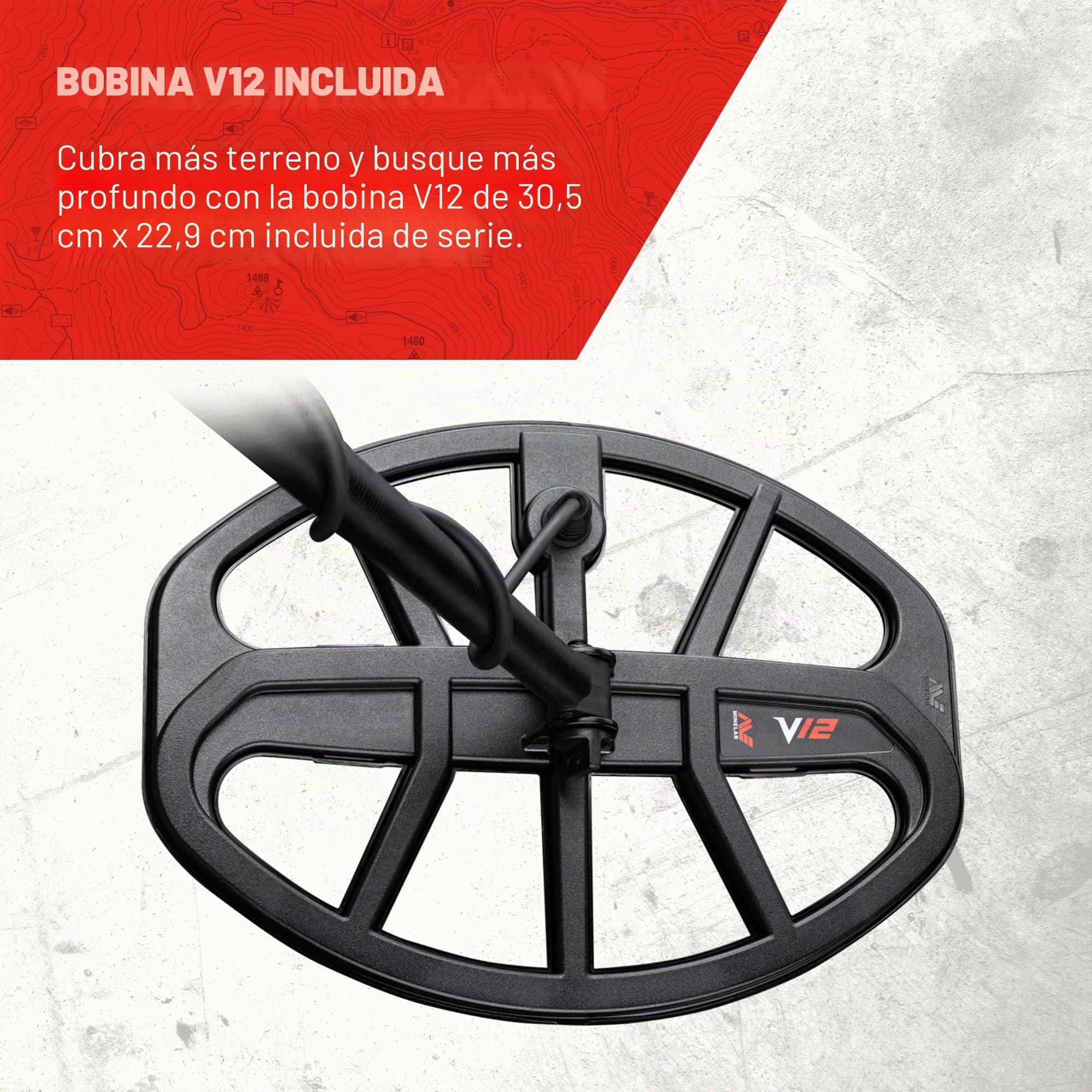 Minelab Vanquish 540 - Detector de Metales multifrecuencia para Adultos con sesgo de Hierro y Bobina Impermeable Doble D V12 de 12 x 9 Pulgadas (4 Modos de detección, Auriculares con Cable y Cubierta