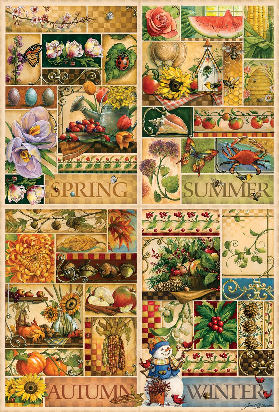 Cobble Hill 2000 Piece Puzzle - The Four Seasons - Sample Poster Included