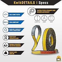 Vista 3 de KwikSafety - Charlotte, NC - Mighty Sumo 1 "x 10' Poly Web Sling 2 unidades Correa de elevación ASME OSHA 3200lbs Vertical 2550lbs Gargantilla