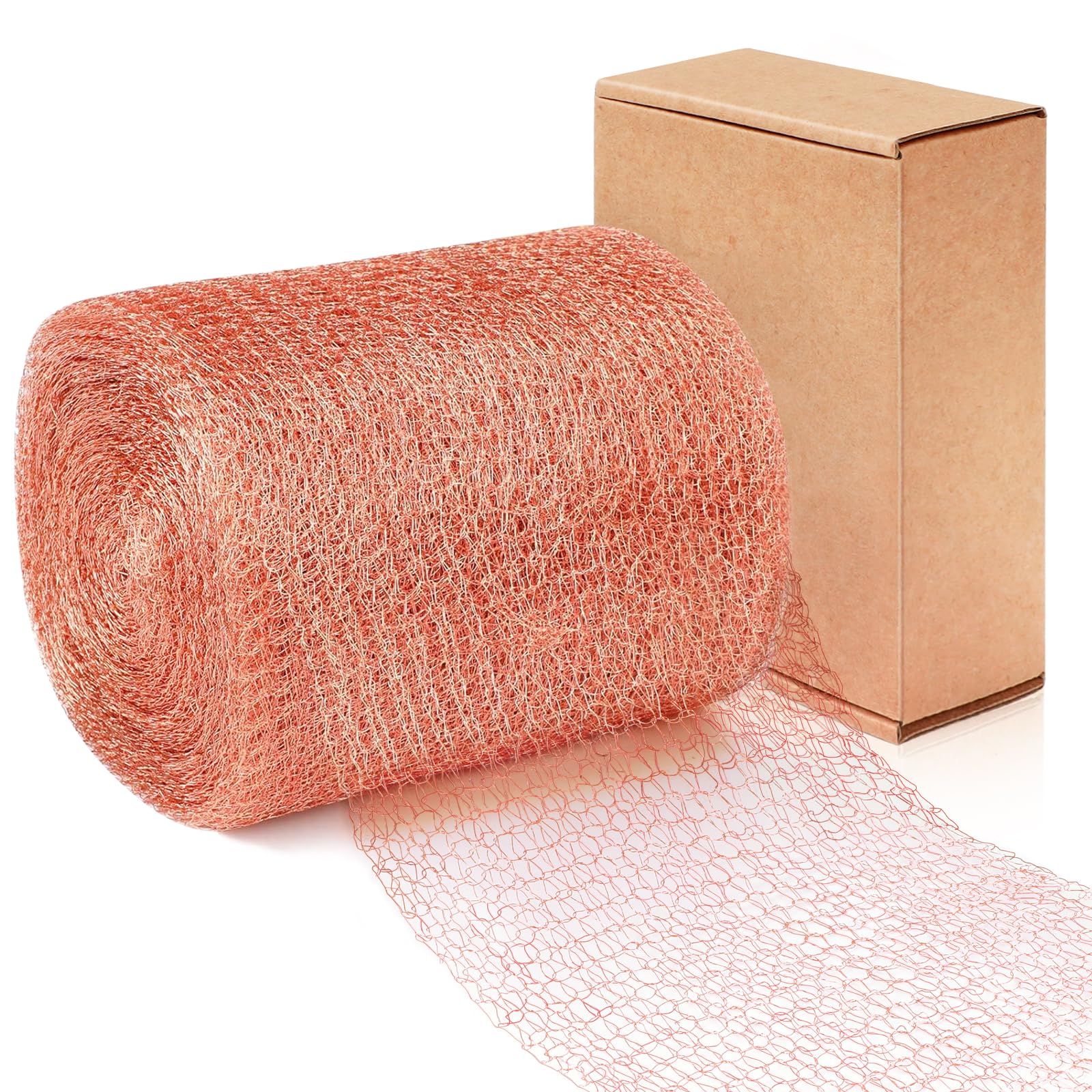 Gaeymy Schneckenschutz 6m, Kupferdraht Gegen Schnecken Hochbeet 12.7cm Breite, Kupferband Schneckenzaun Metall, Kupfernetz Zaun Anti Nacktschnecken Abwehr, Doppelschicht Schneckenabwehr Kupferzaun