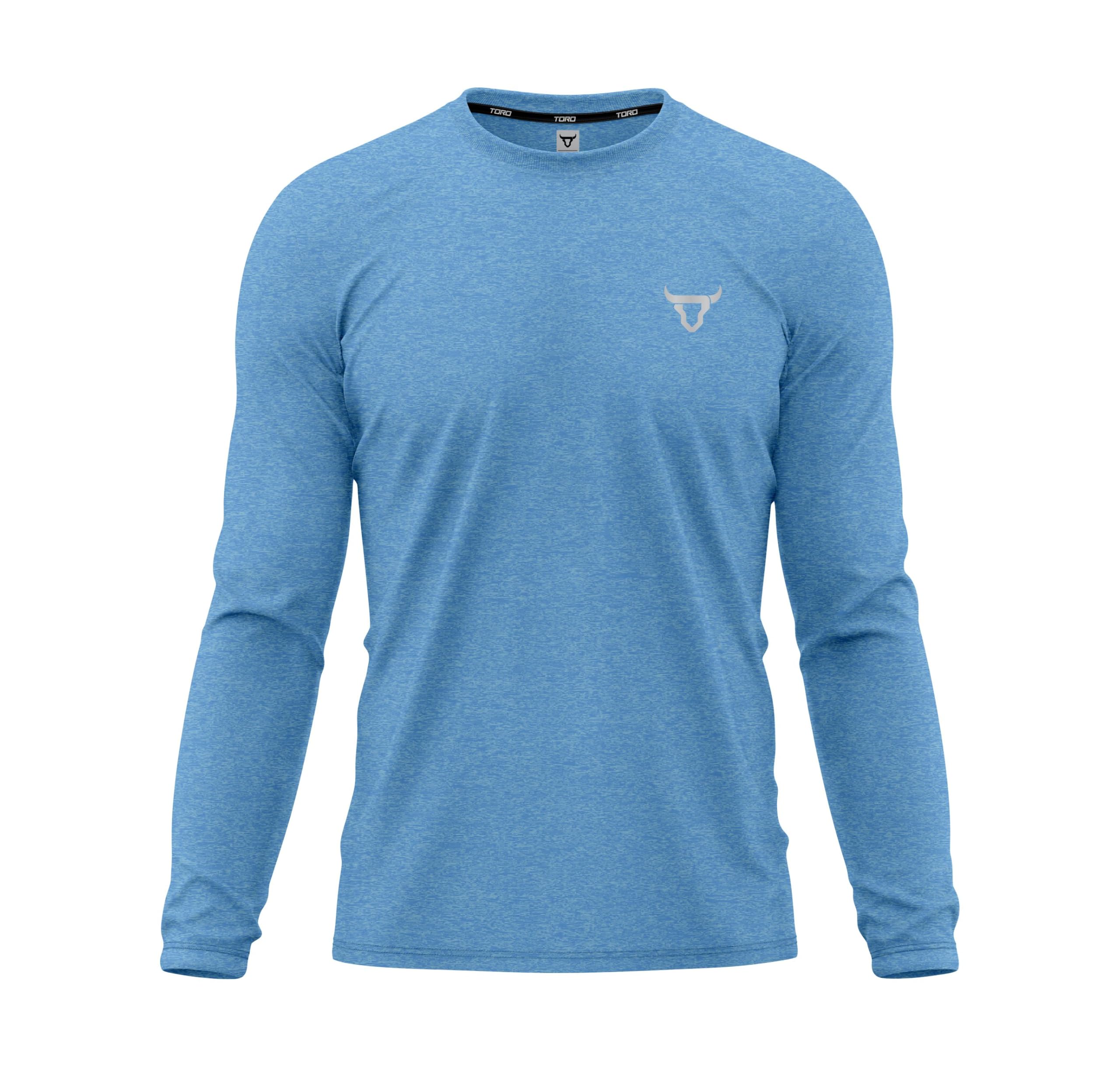 TORO ACTIVA Paquete de 3 camisetas para hombre, ligeras, de secado rápido, suaves, absorben la humedad, atléticas, lisas, de manga completa, para entrenamiento