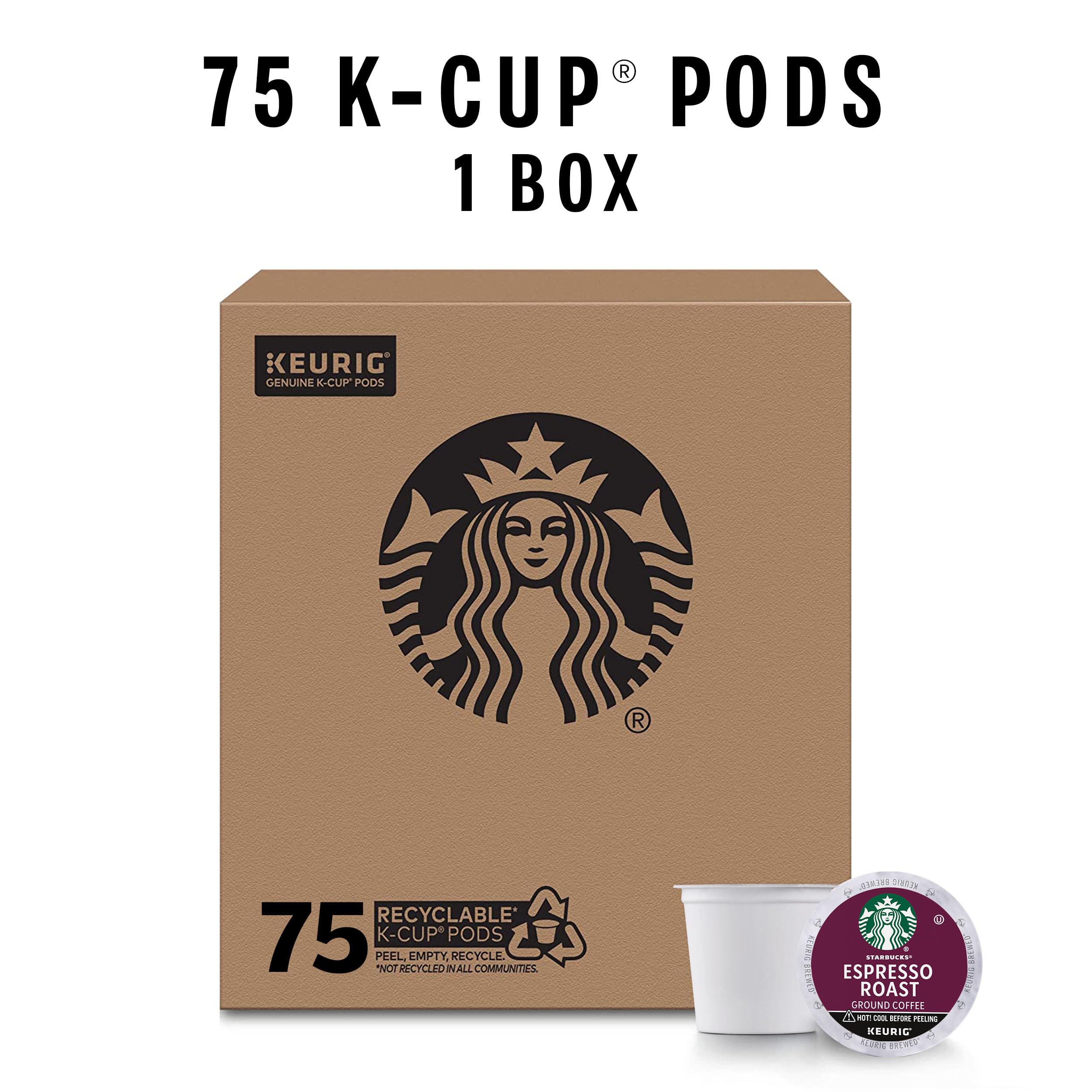 Starbucks K-Cup Coffee Pods Dark Roast Coffee Espresso Roast for Keurig Coffee Makers 100 Arabica 1 Box 75 — view 2