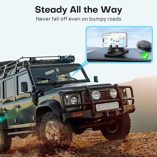 Miniatura 8 de OMOTON Soporte giratorio de 360 para teléfono celular, soporte de teléfono celular con resorte ajustable, soportes delanteros y traseros ajustables